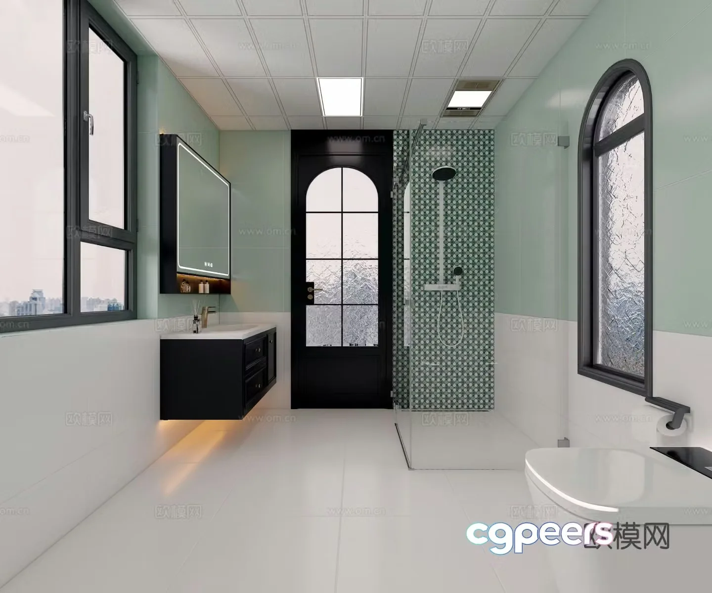French bathroom bathroom 3d model