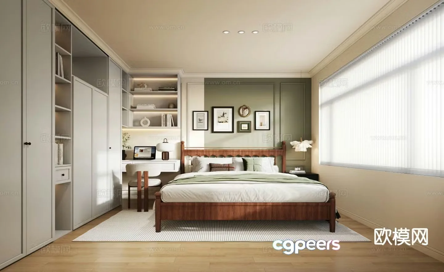 Medieval style bedroom master bedroom 3d model
