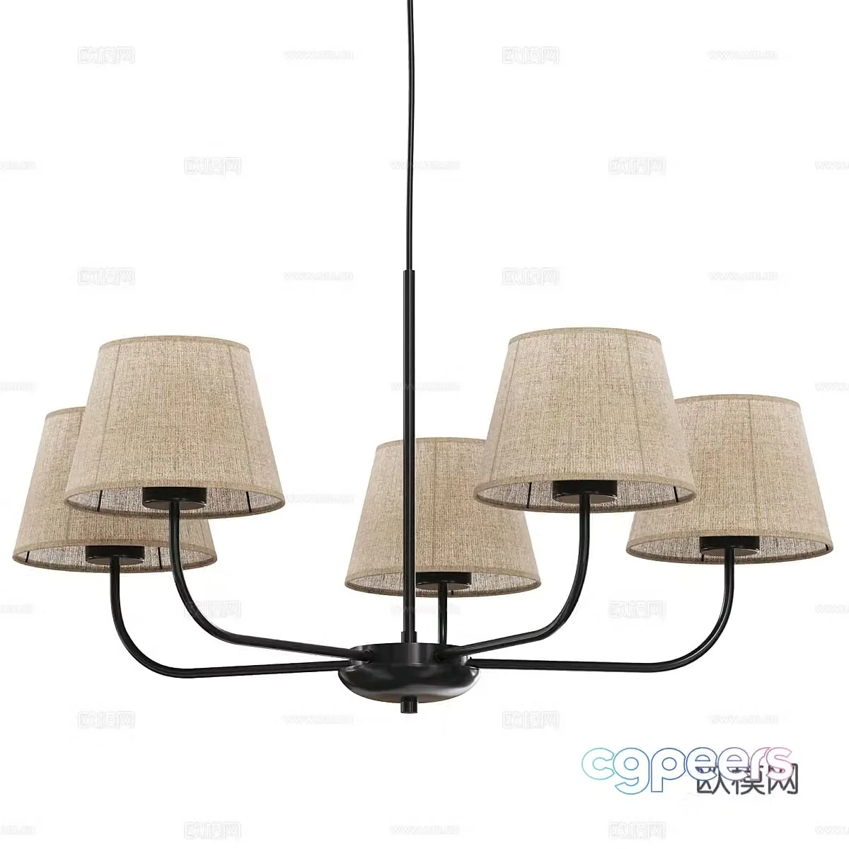 Wasabi Chandelier Paper Chandelier Multi-head Chandelier Medium Chandelier Hotel Chandelier Restaurant Chandelier 3D Model