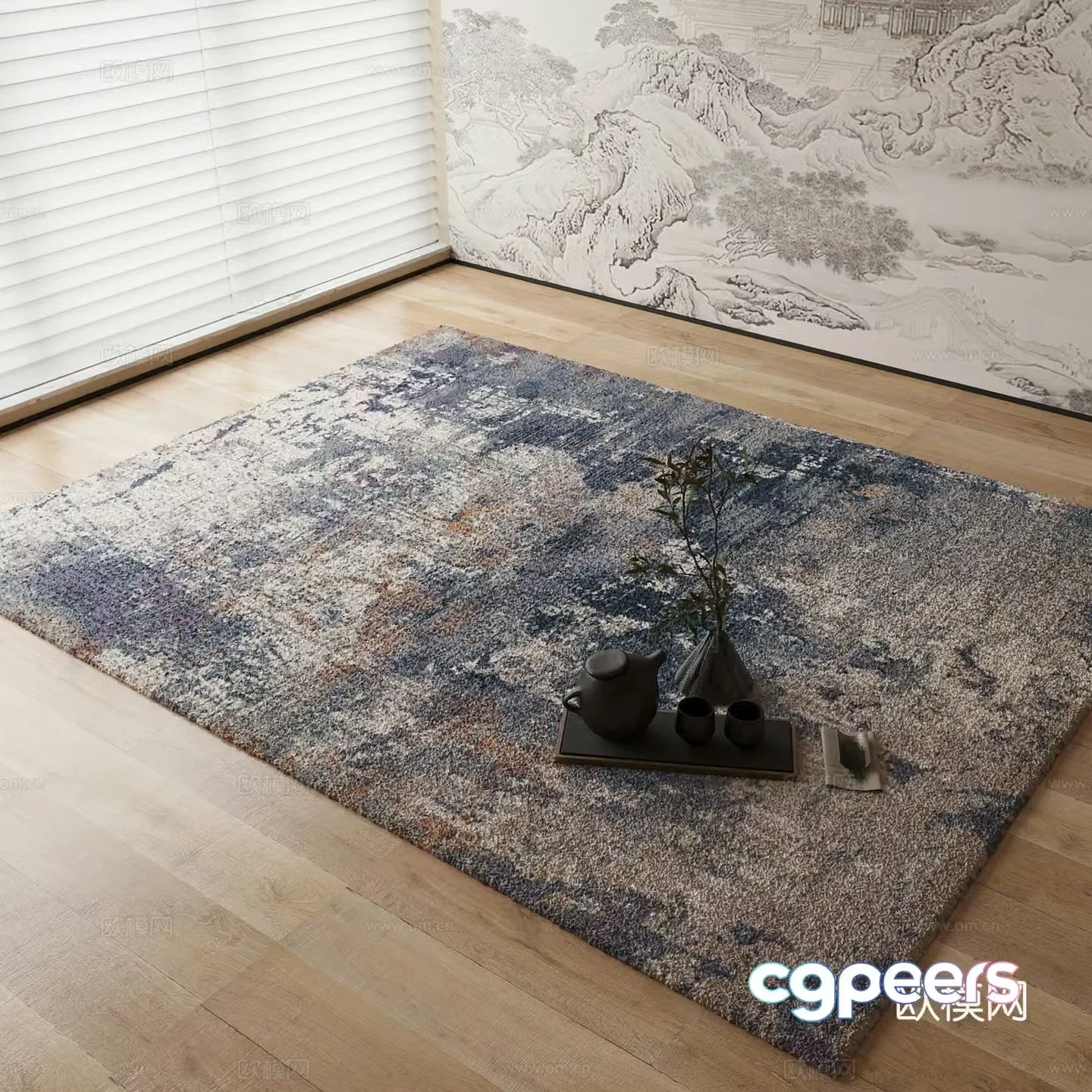 New Chinese carpet 3D model