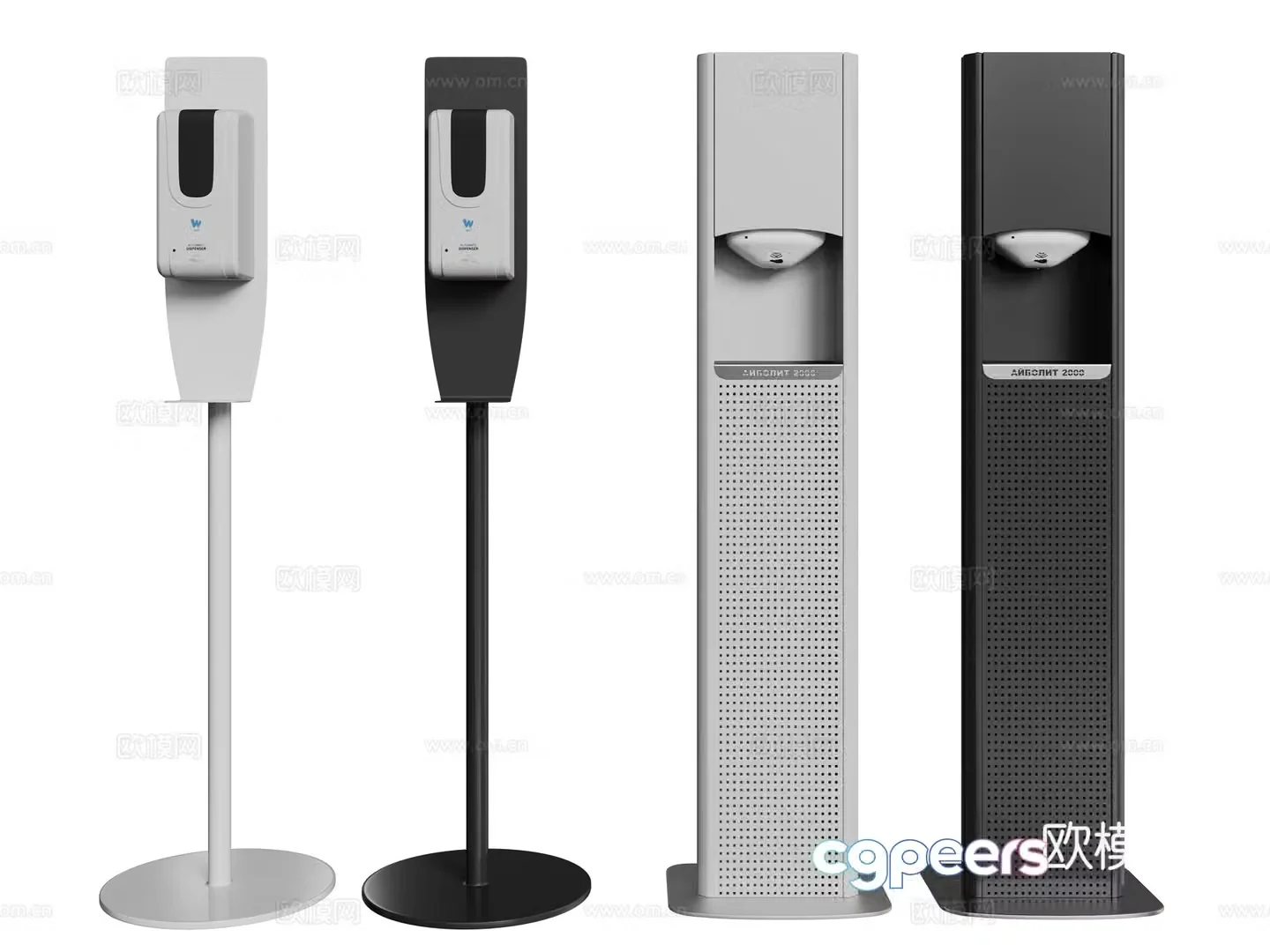 Modern automatic hand sanitizer 3d model