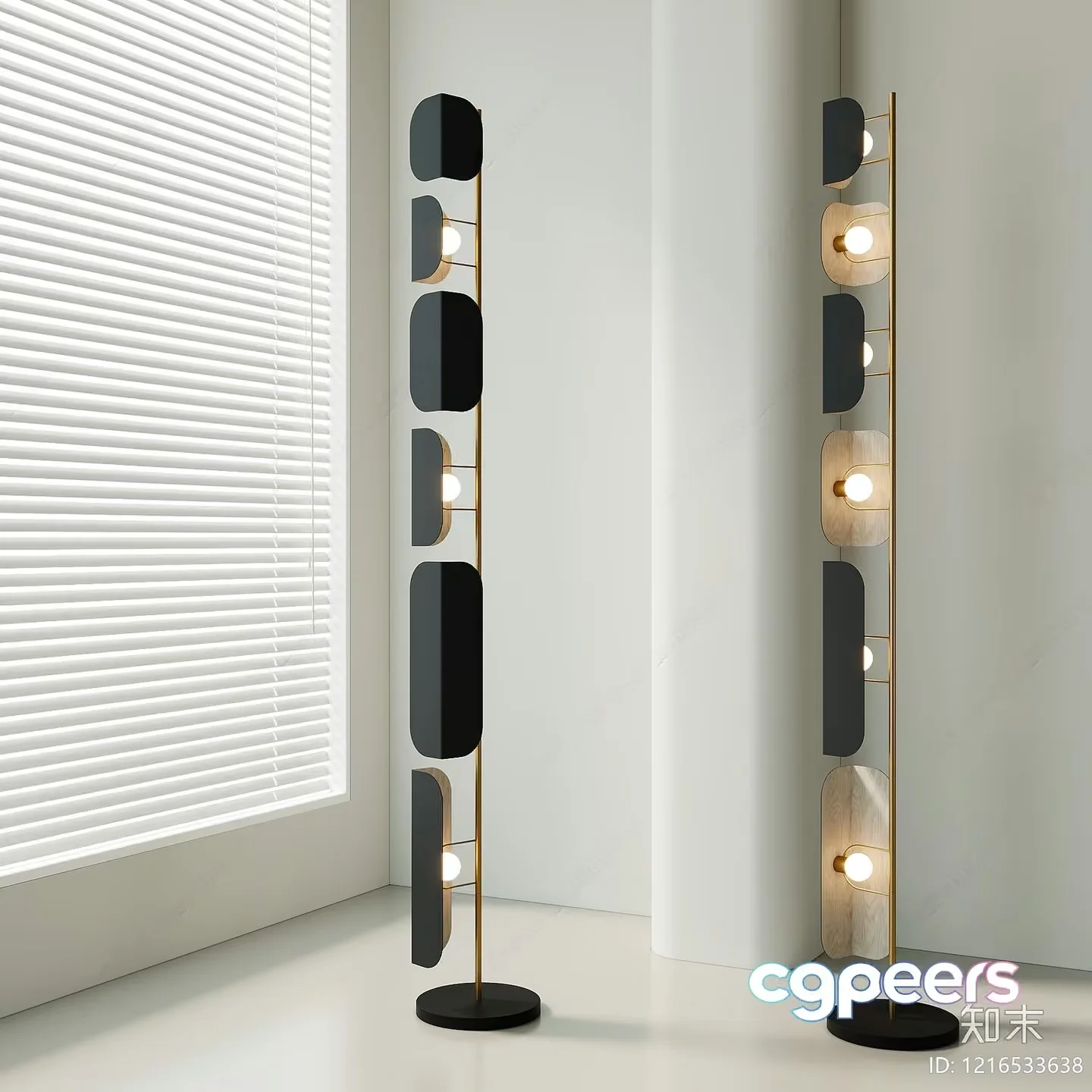 Modern Floor Lamp 3D Model – 15348 – VRAY Render