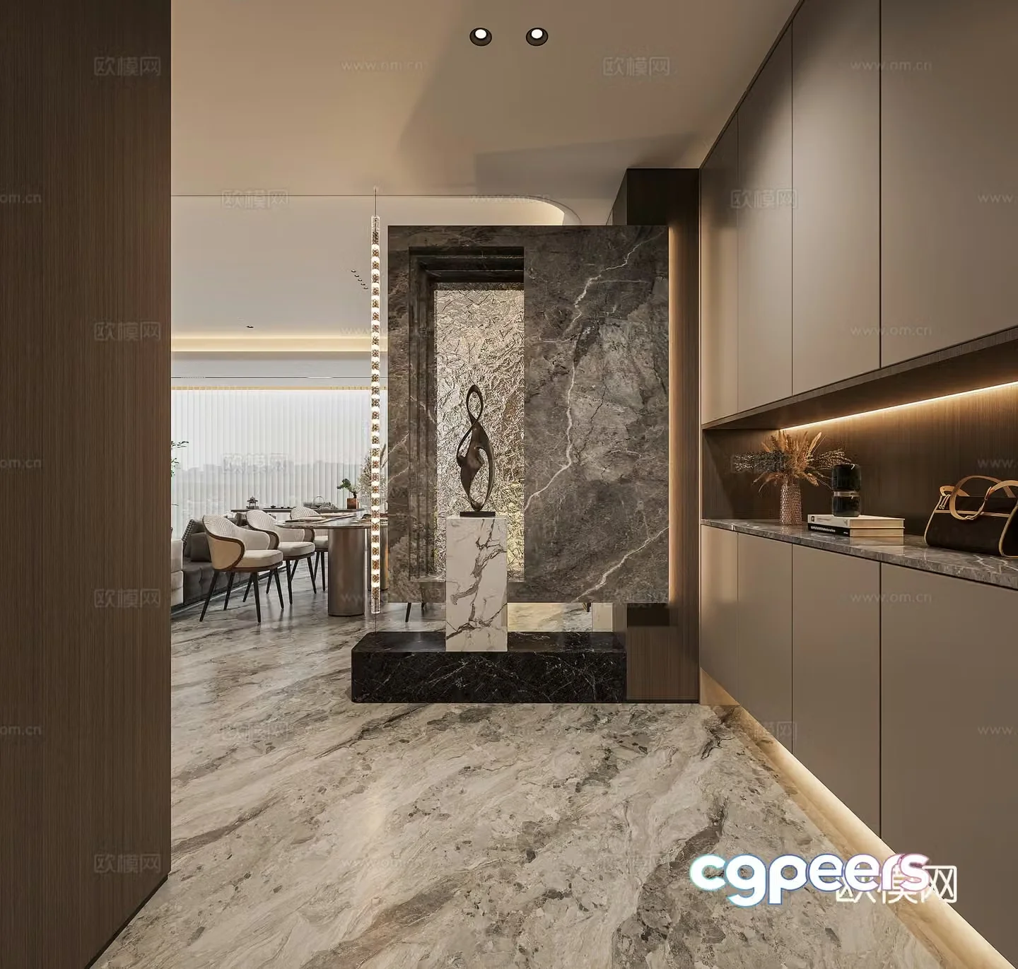 Modern entrance 3D model