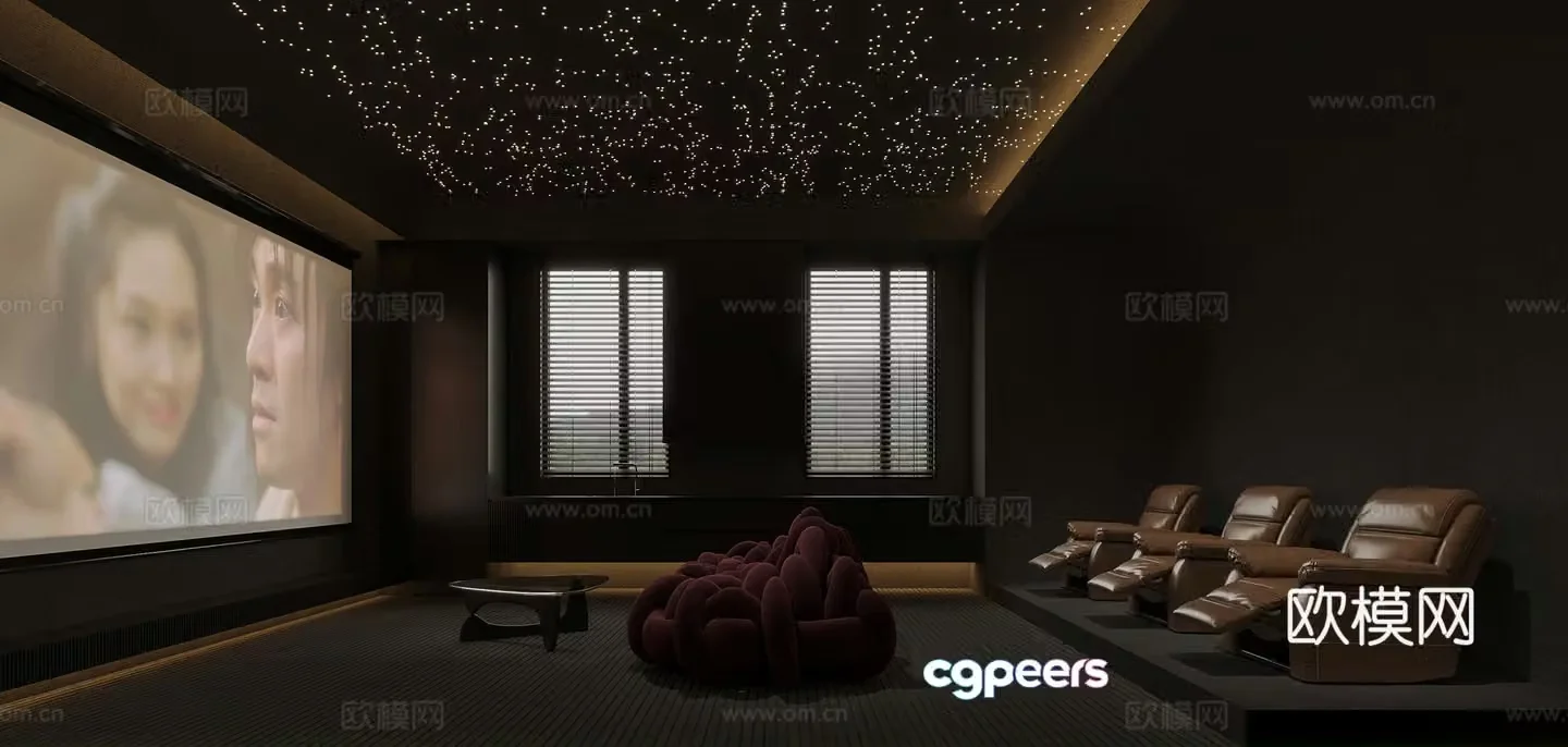 Audio and video studio 3d model