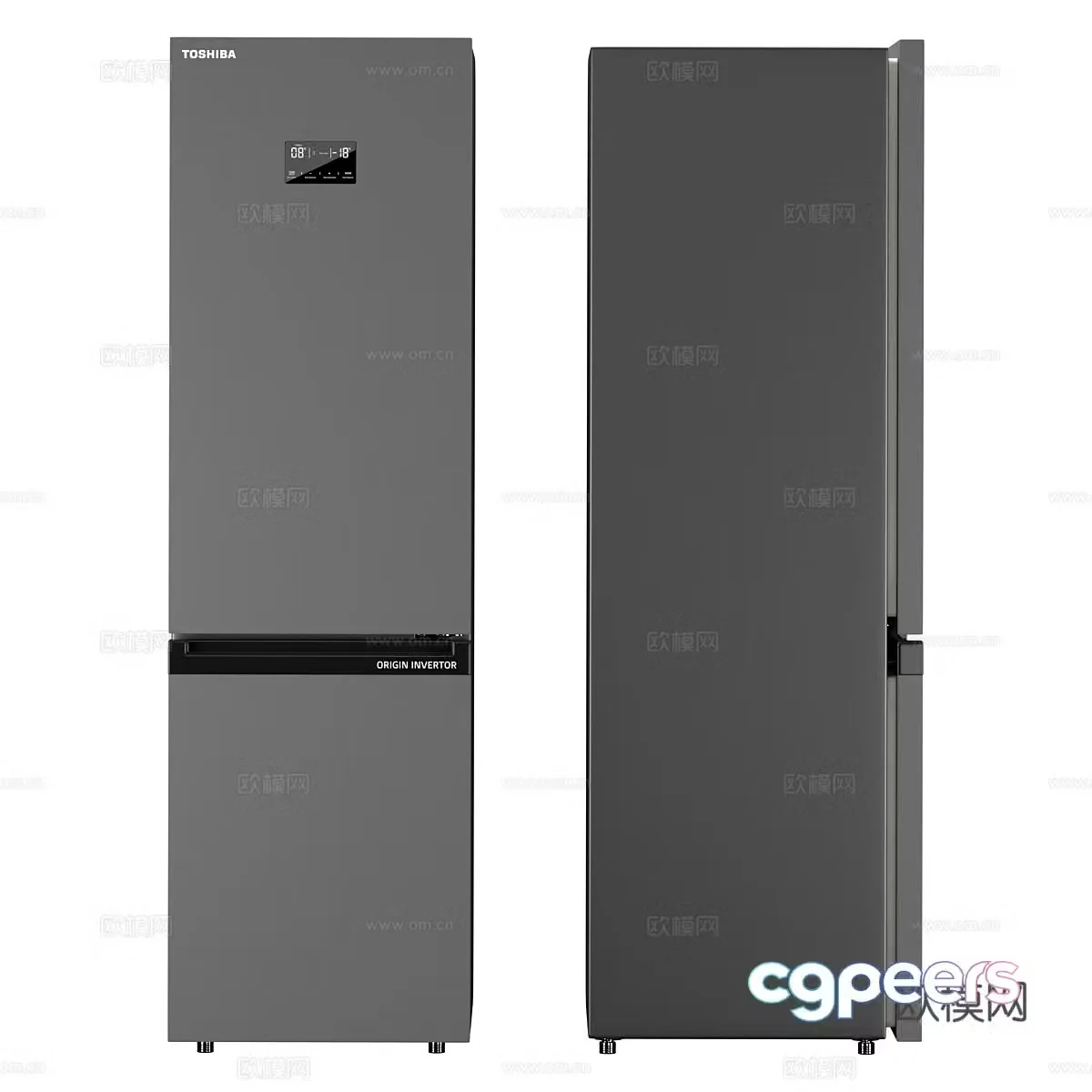 Toshiba GR-RB500WE-PMJ Refrigerator 3D Model