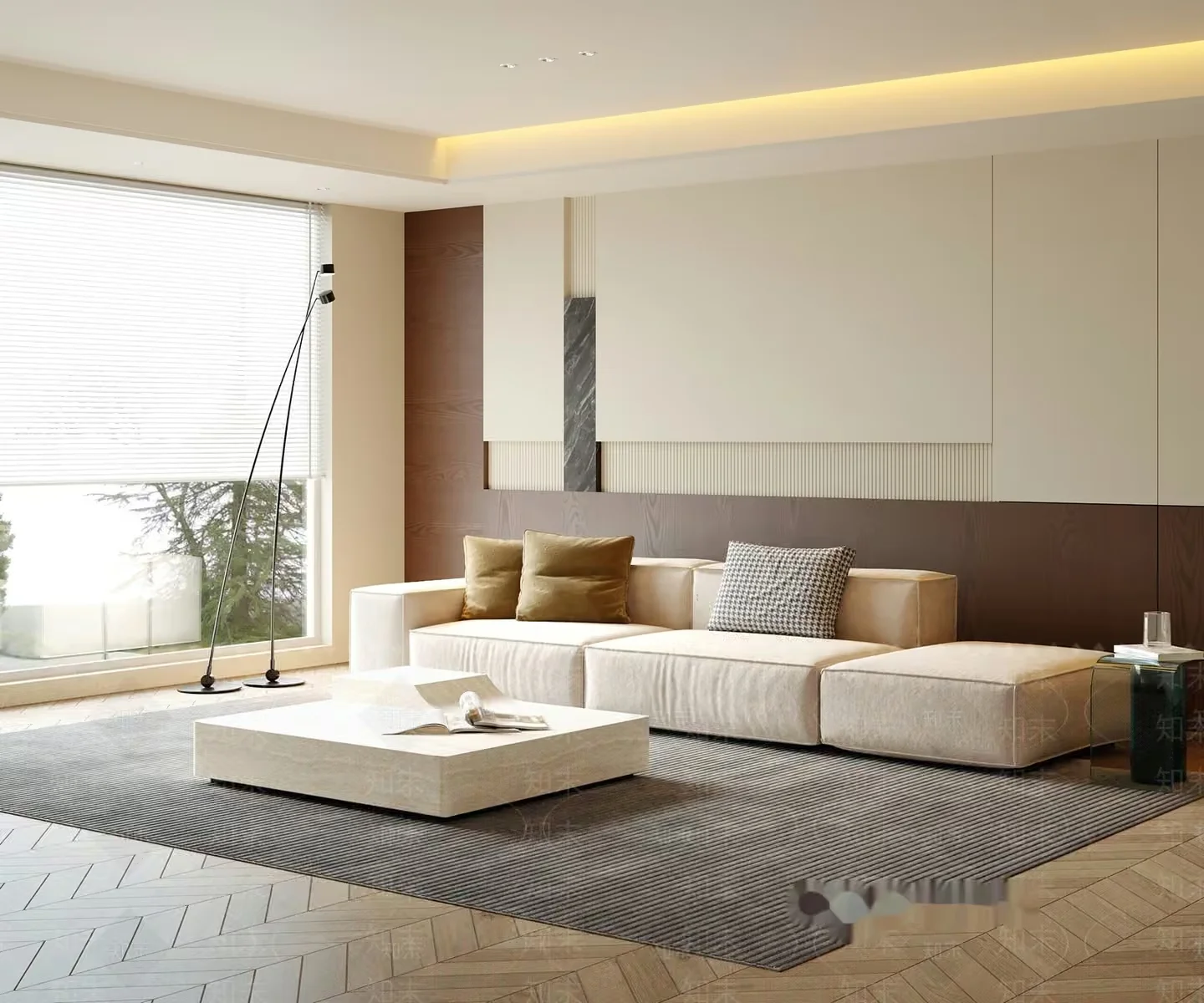 Modern Living Room 3D Model – 8695 – CORONA Render