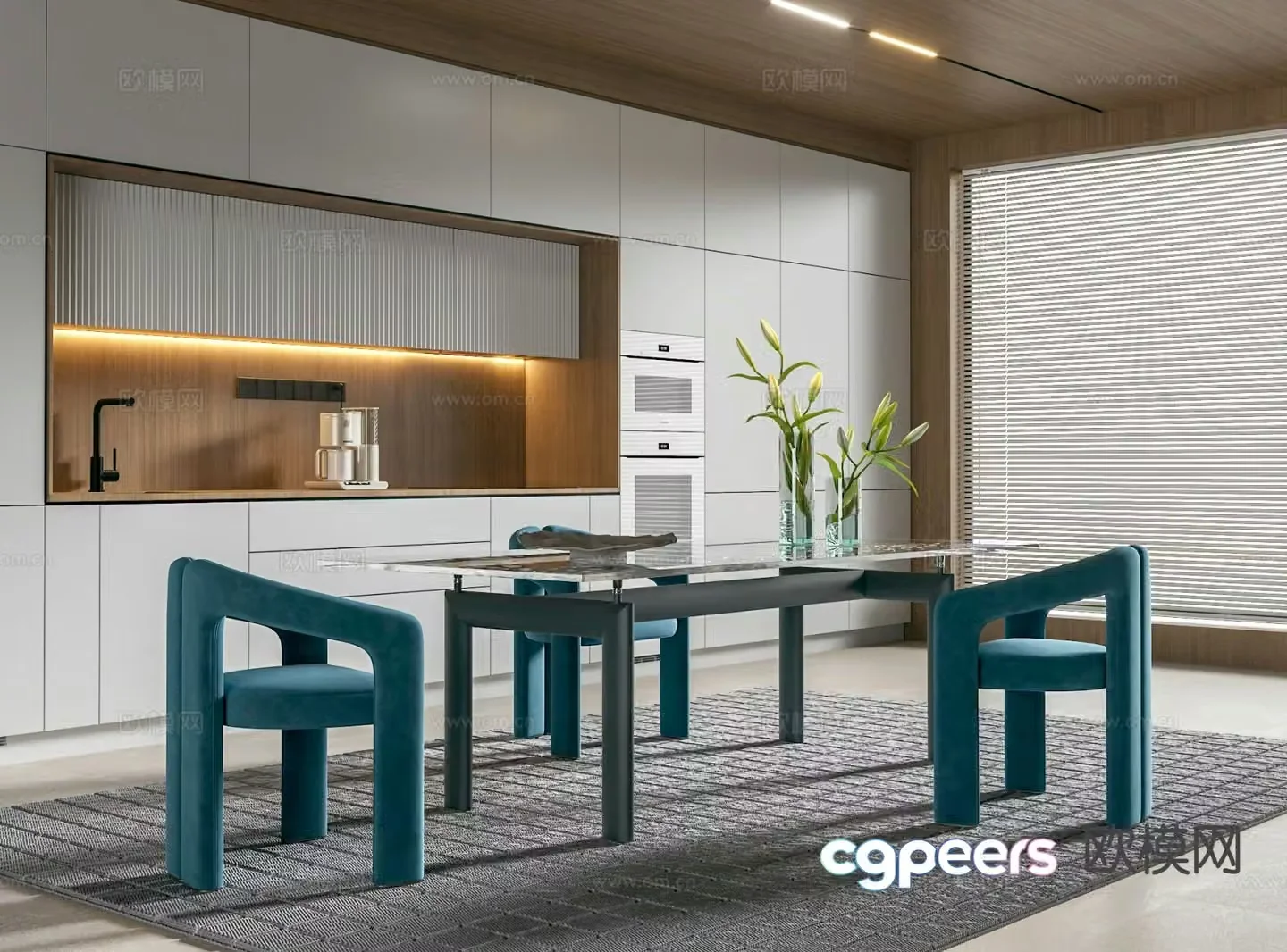Cassina Italian restaurant 3d model