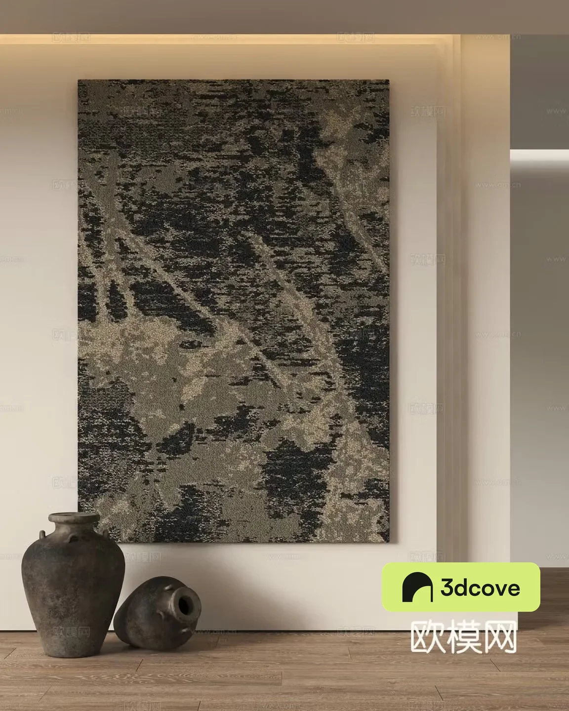 Wasabi wind decorative hanging painting 3d model