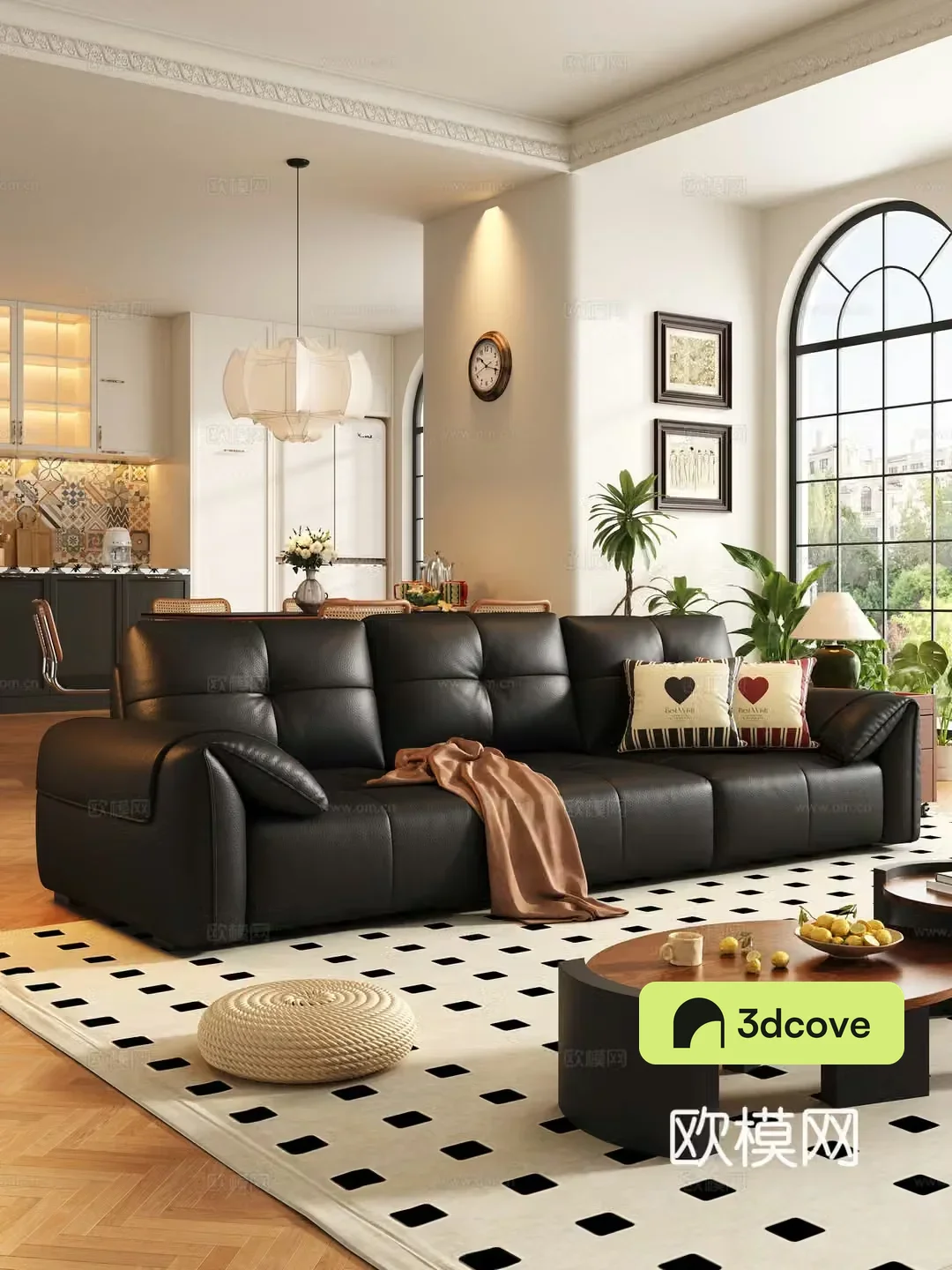 French medieval style living room