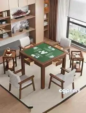 Wooden Card Table 3D Model – 4765 – CORONA Render
