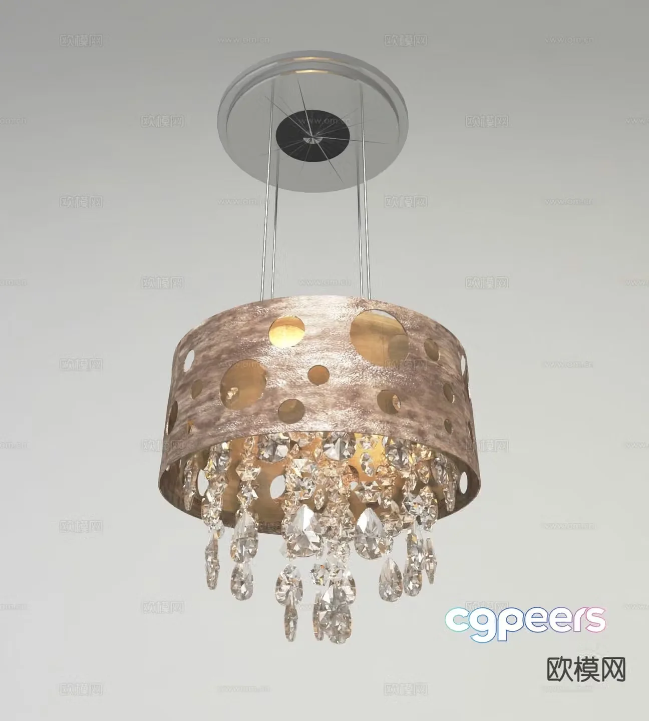 European crystal lamp 3d model