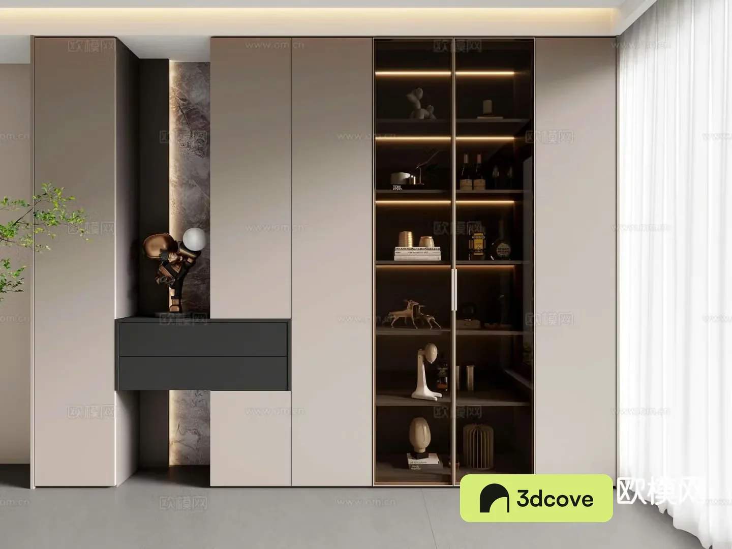 Modern wine cabinet decorative cabinet