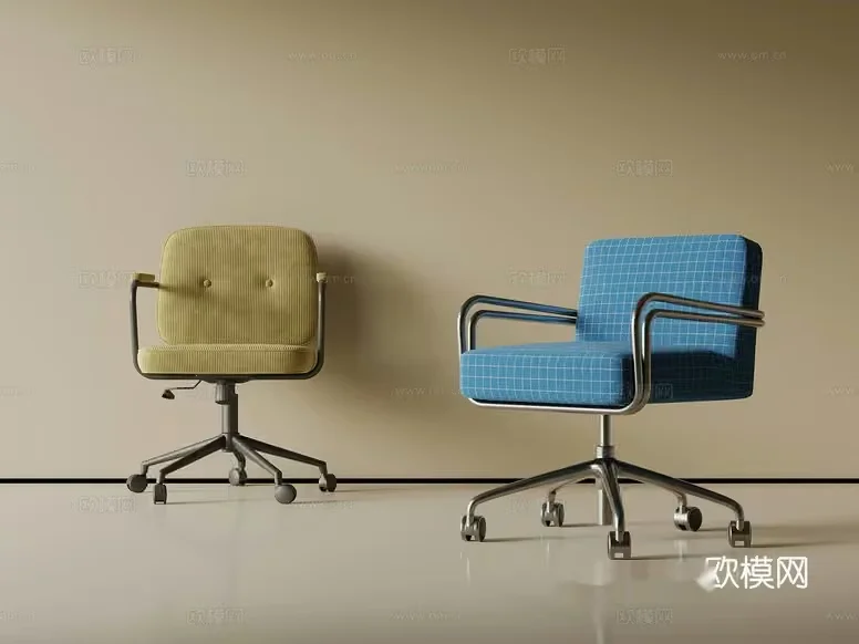 Two Office Chairs 3D Model – 16748 – VRAY Render