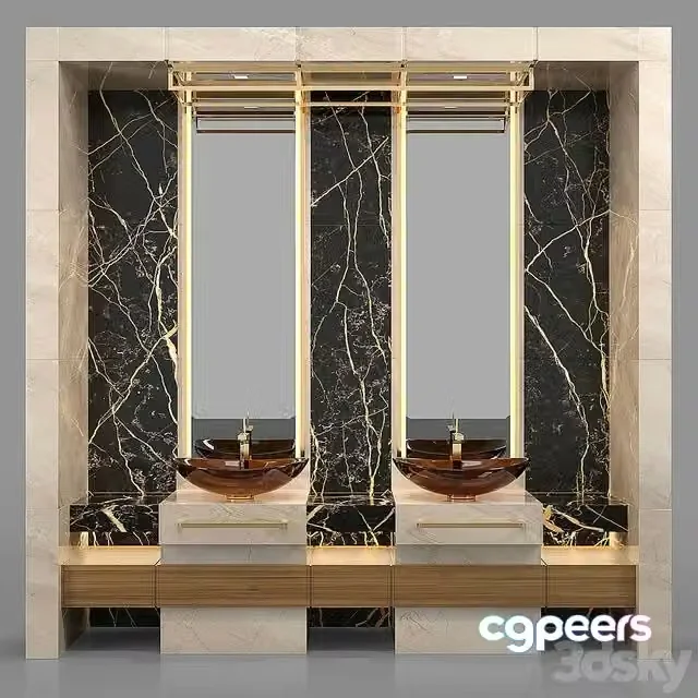 3ds Max Free – Bathroom Furniture Set 3