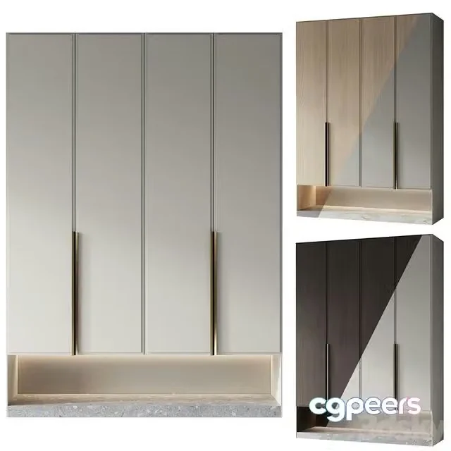 3ds Max Free – Composition of furniture in the hallway with filling 17