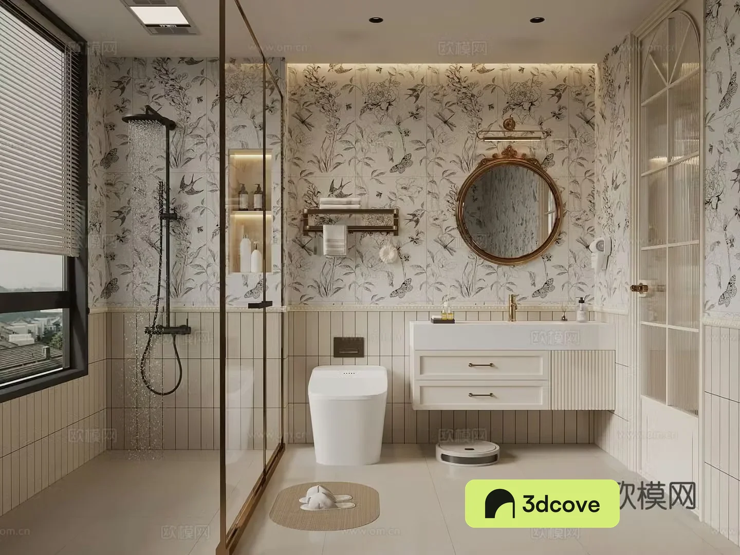 French bathroom cabinet