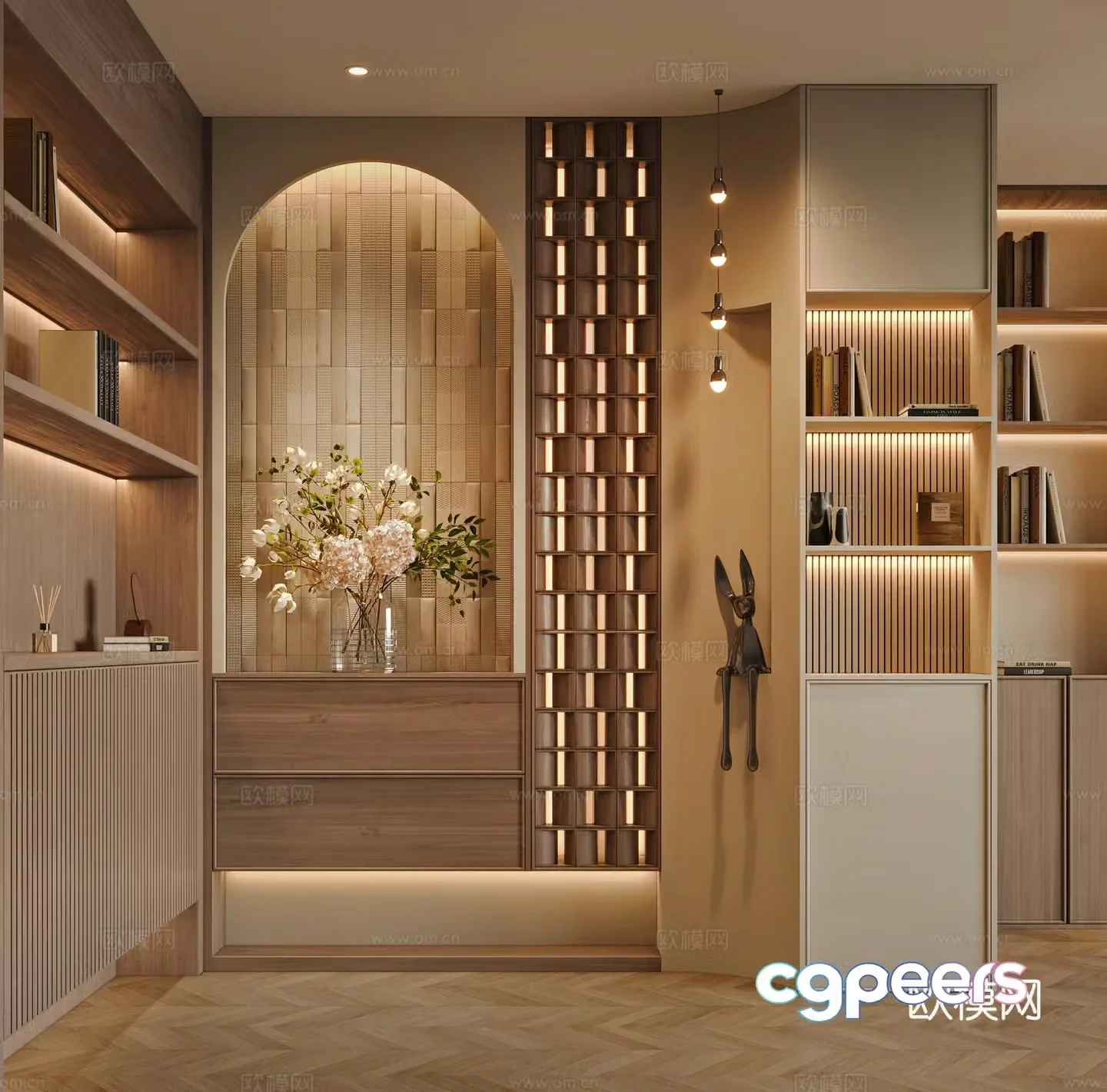 Middle-aged style entrance 3D model