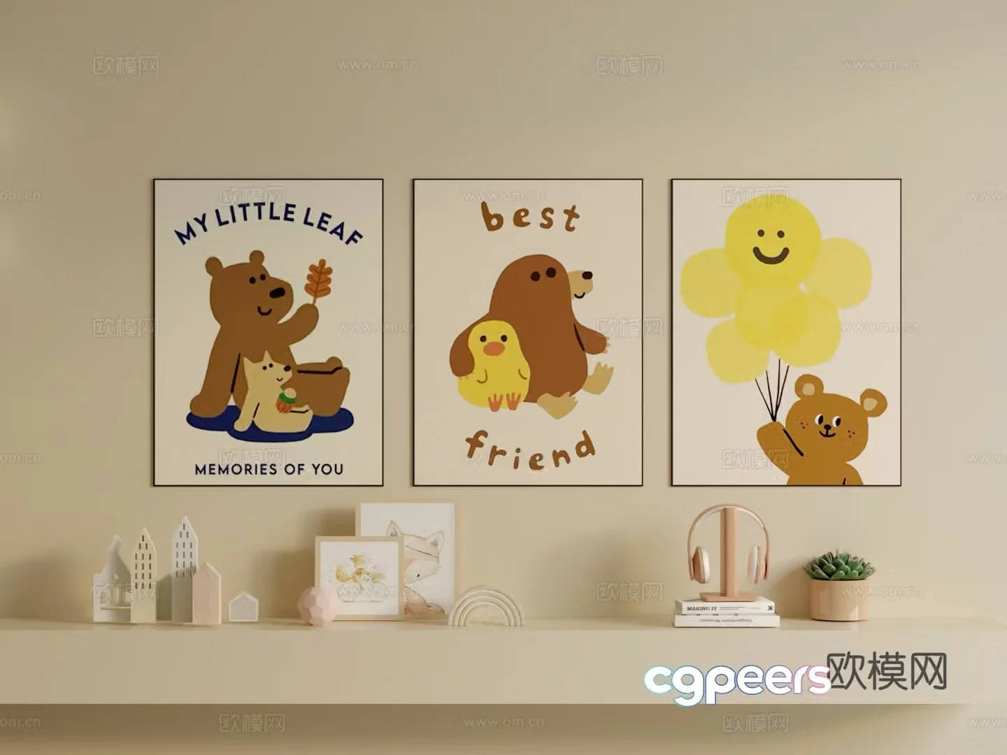 Children’s room hanging painting 3d model