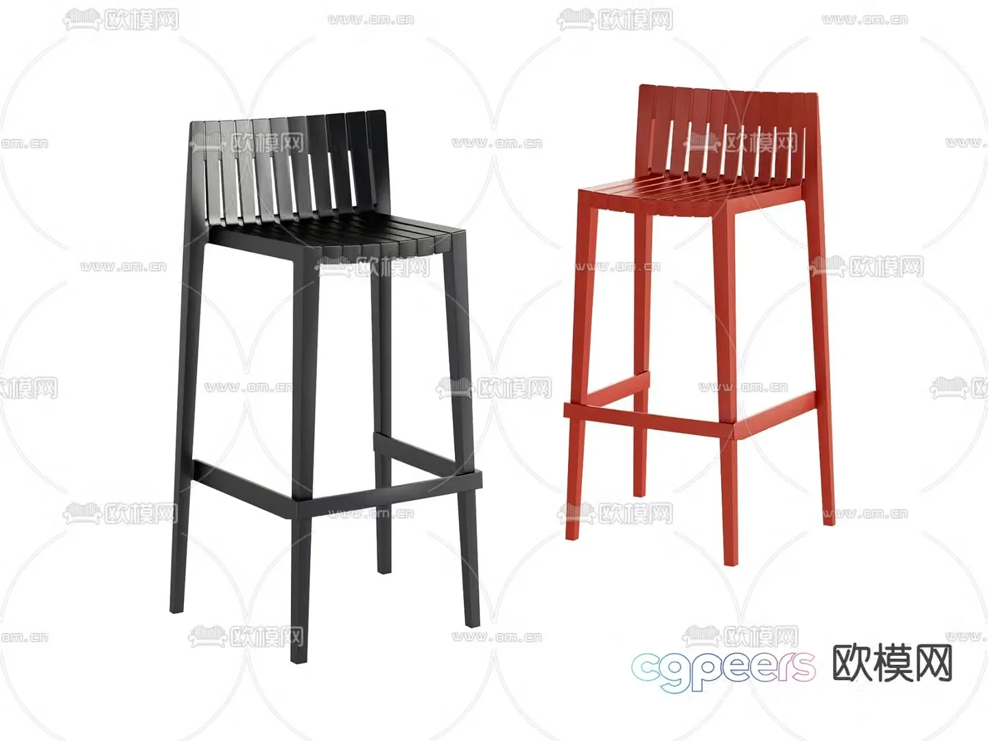 bar stool bar stool high stool 3d model