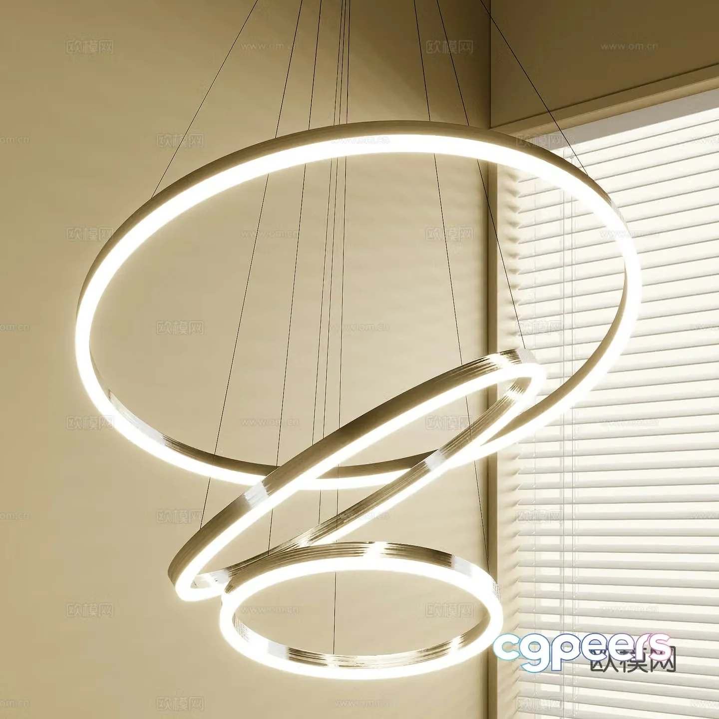 French chandeliers 3d model