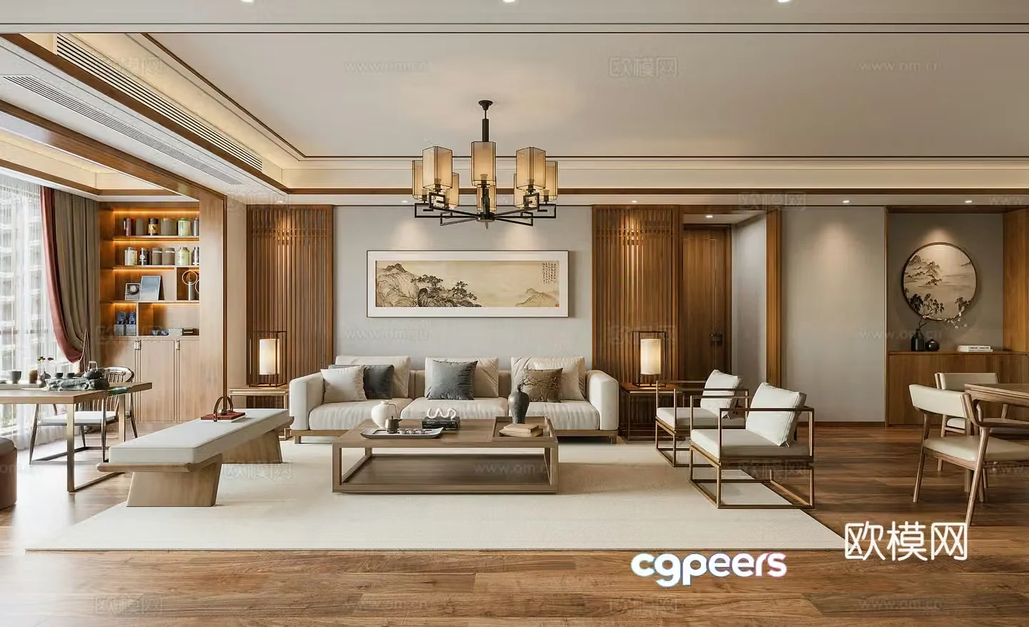 New Chinese living room 3D model