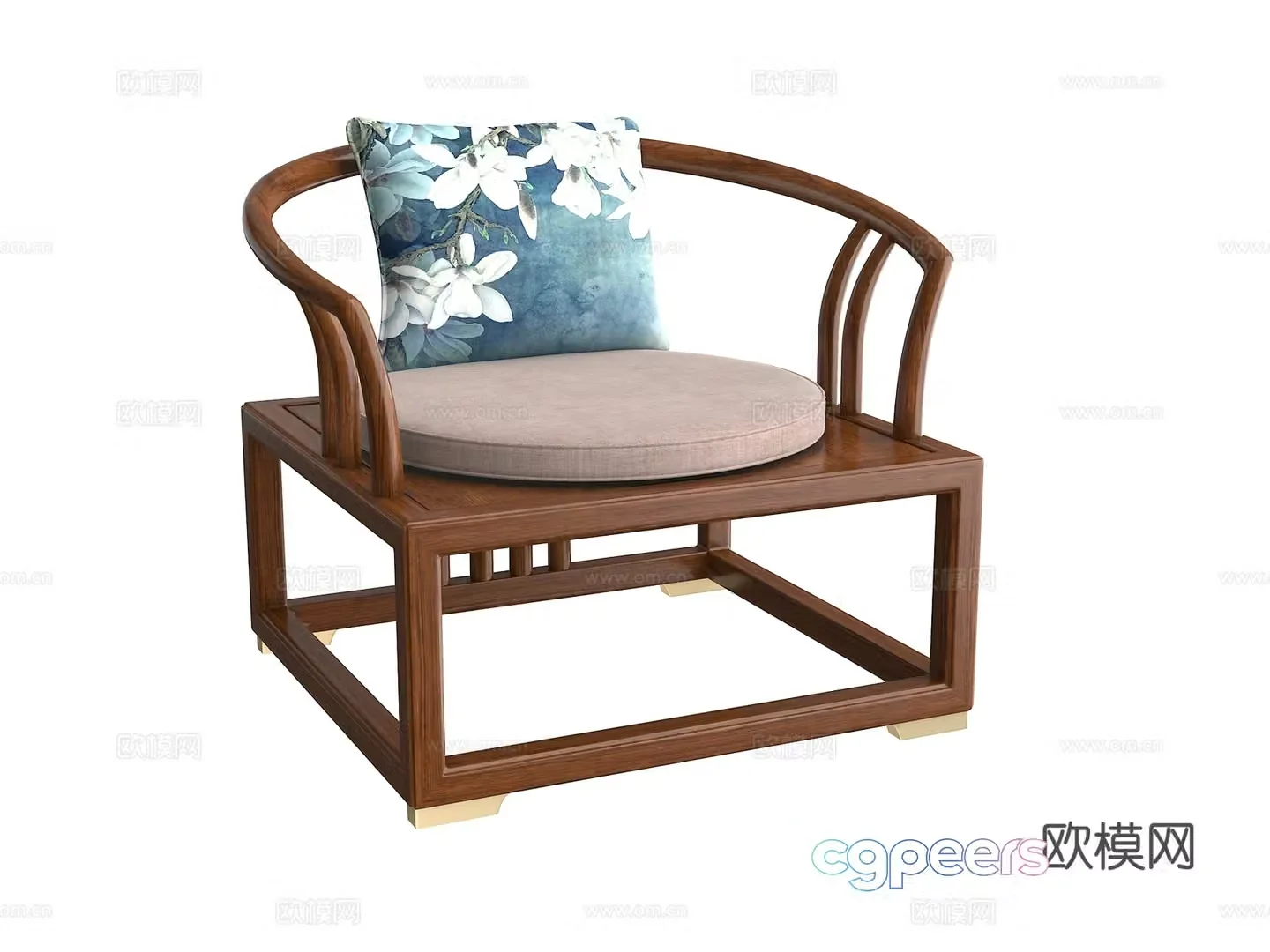 New Chinese casual chair 3D model