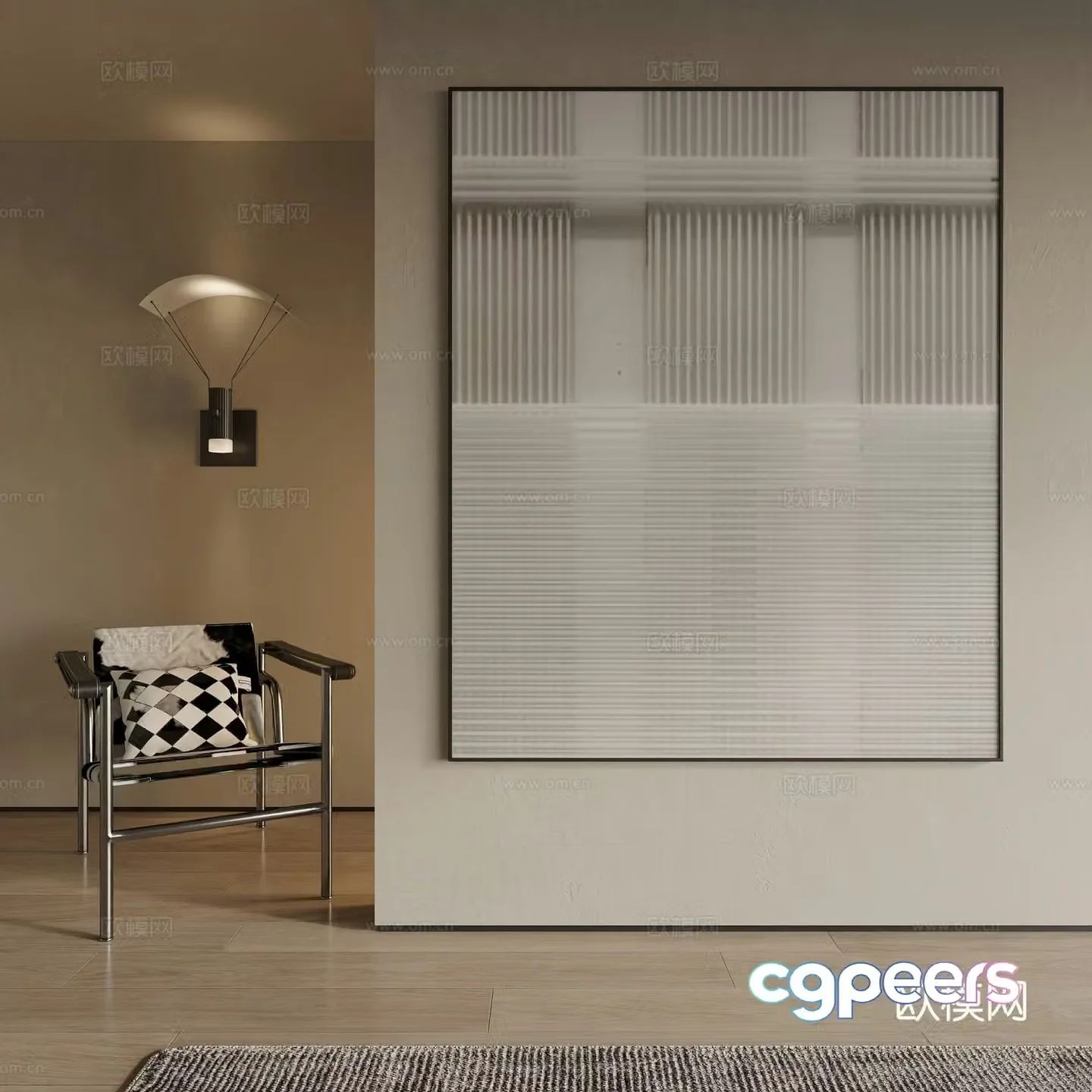 Modern decorative painting 3d model