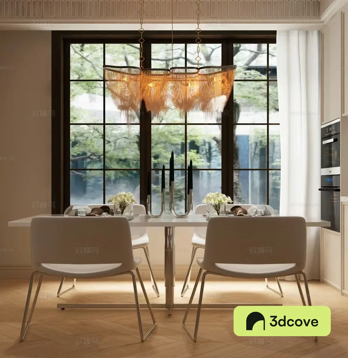 Modern Italian restaurant Modern minimalist restaurant Minimalist dining table and chair combination