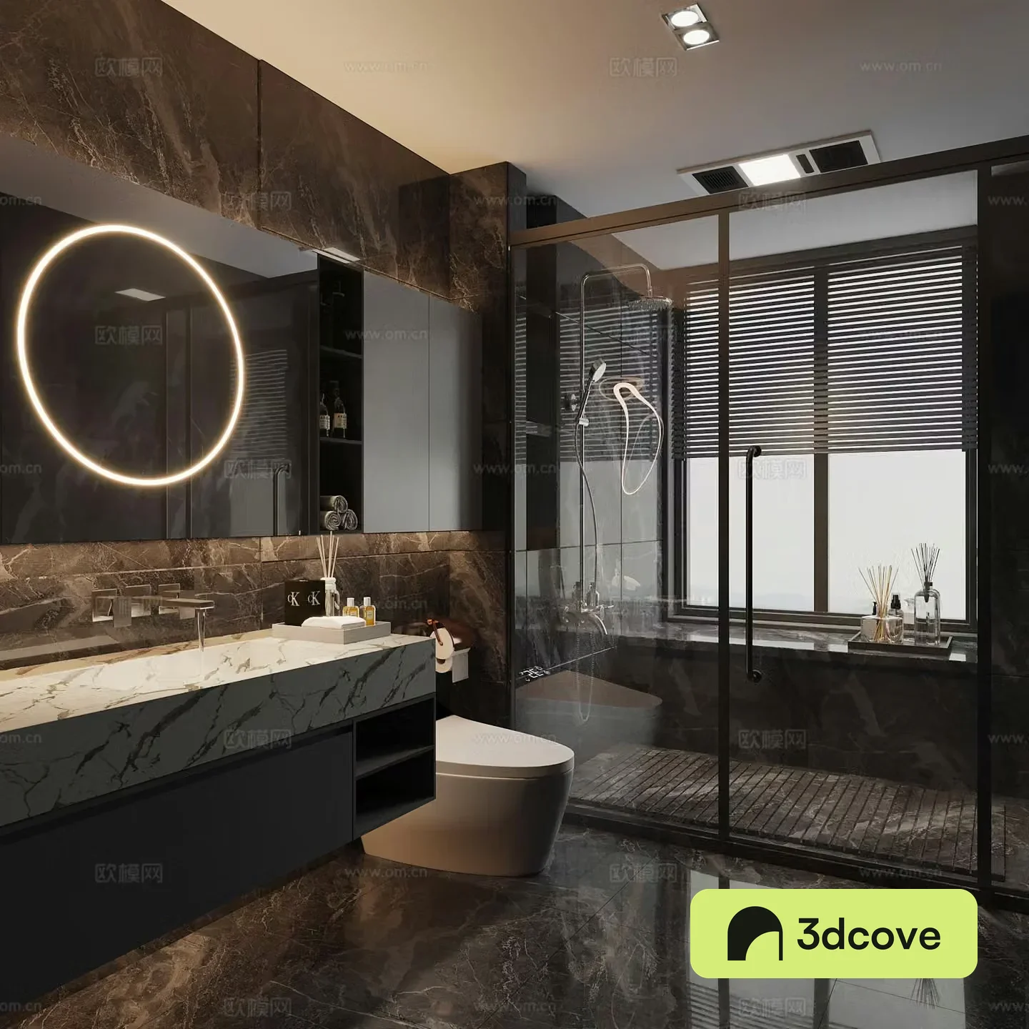 Modern Italian bathroom cabinet shower room