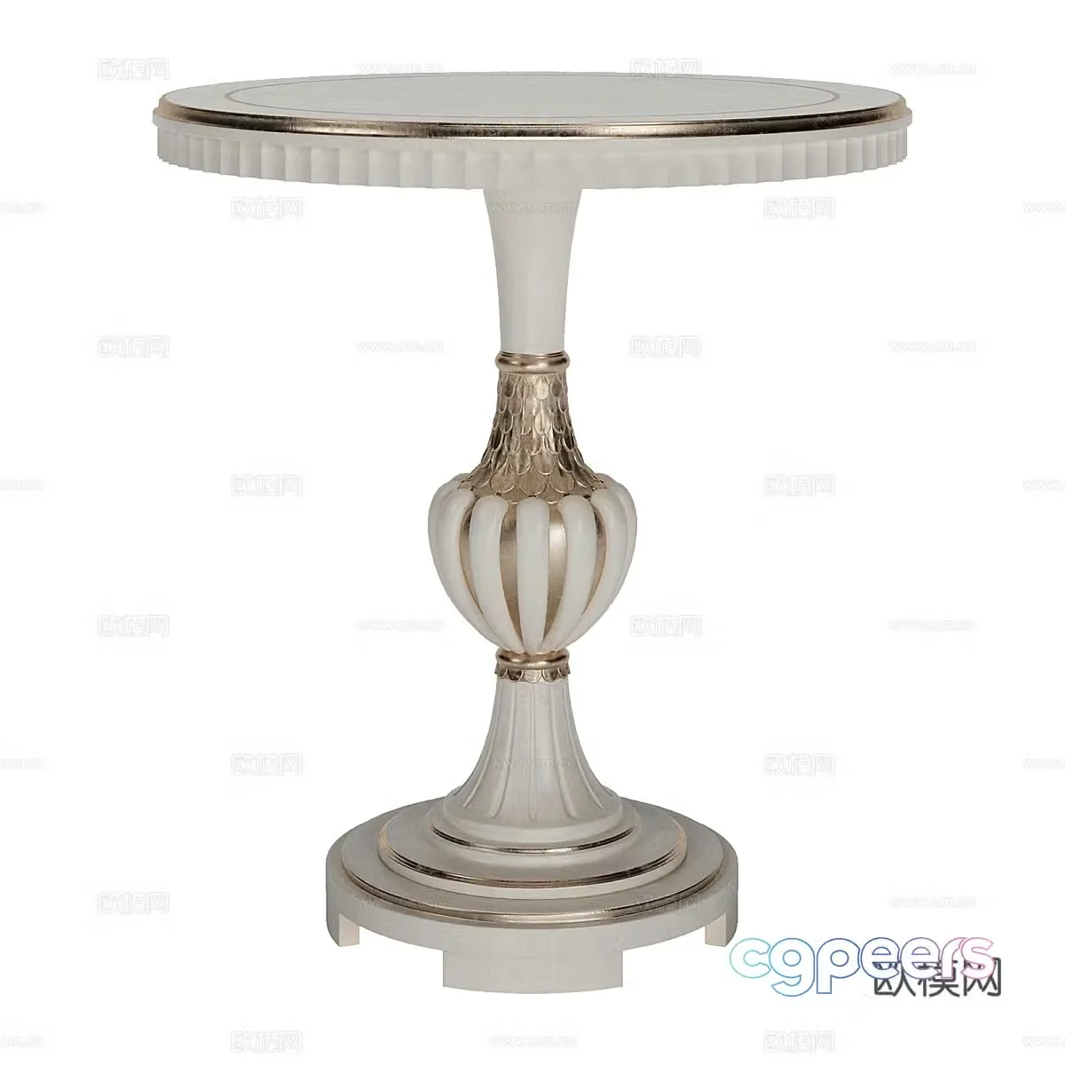 French round table side table 3d model