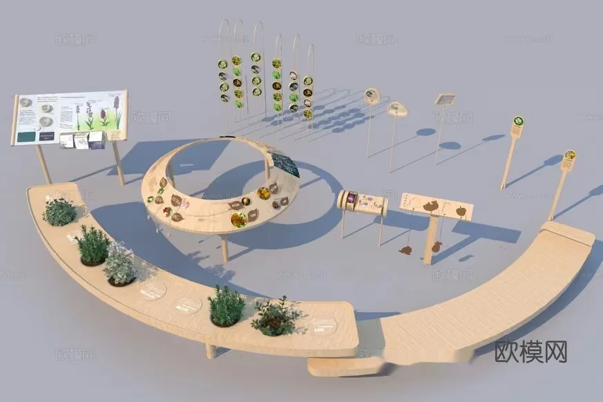 A 3D Rendering Of A Botanical Exhibit 3D Model – 13961 – VRAY Render