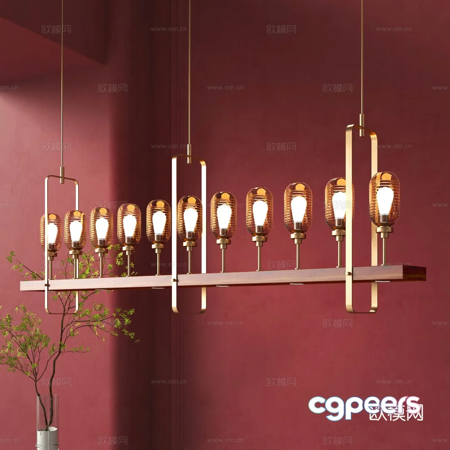 Modern chandelier 3D model