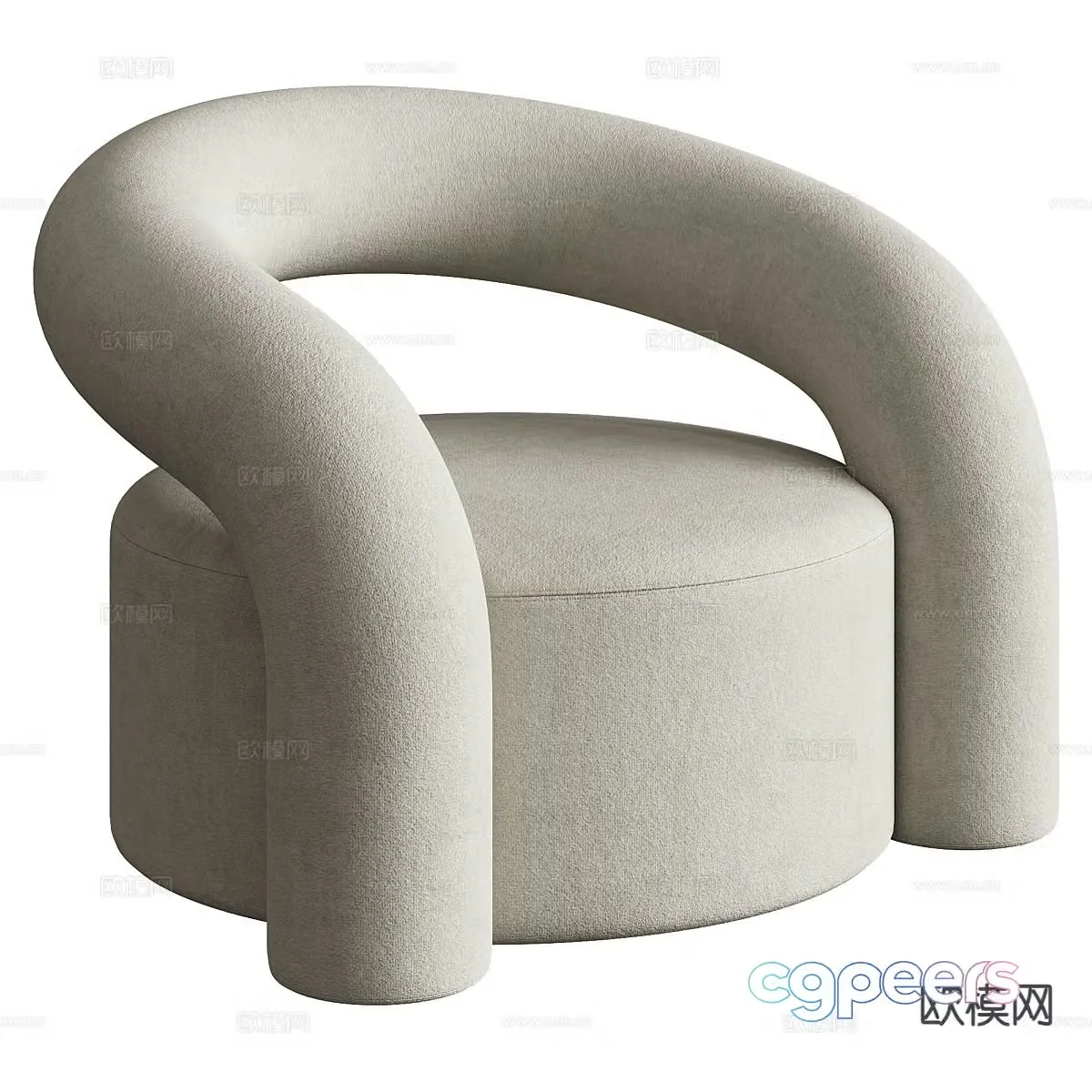 Modern single sofa 3d model