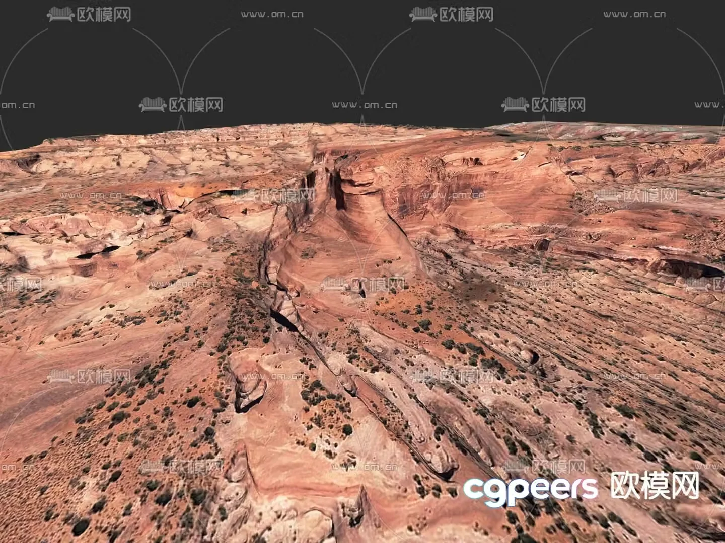 modern mountain 3d model
