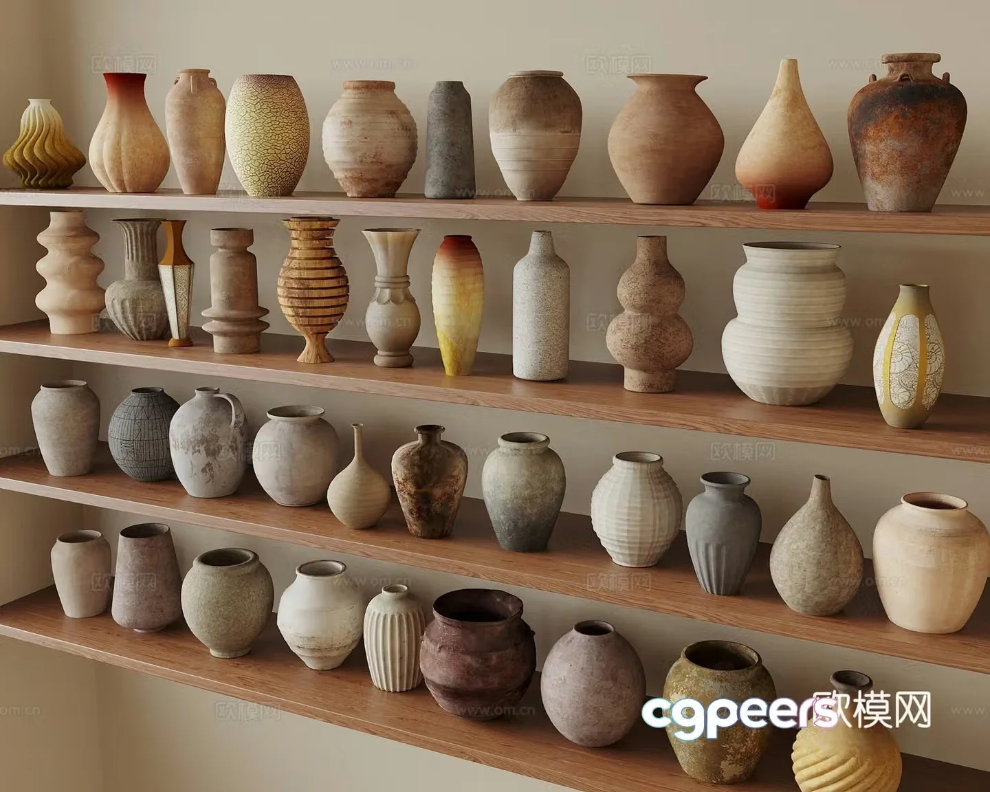 New Chinese style pot clay pot clay pot clay pot clay pot utensil pot utensil ornament 3D model
