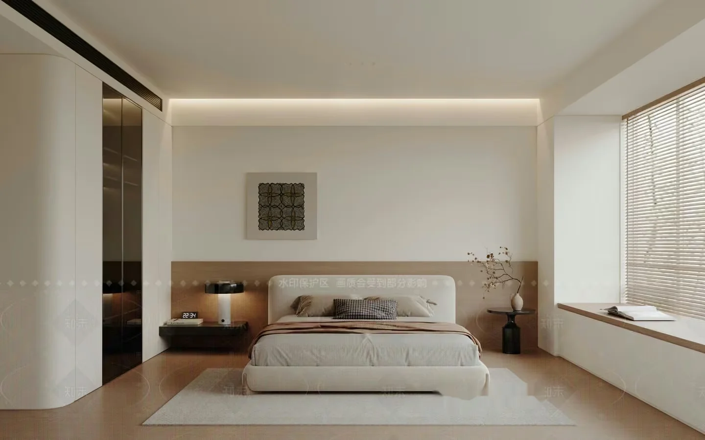 Modern Minimalist Bedroom 3D Model – 21997 – VRAY Render