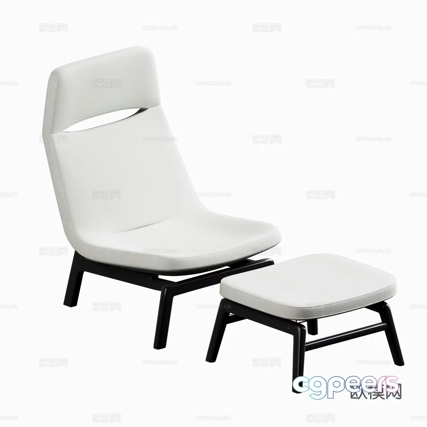 Modern outdoor leisure lounge chair 3d model