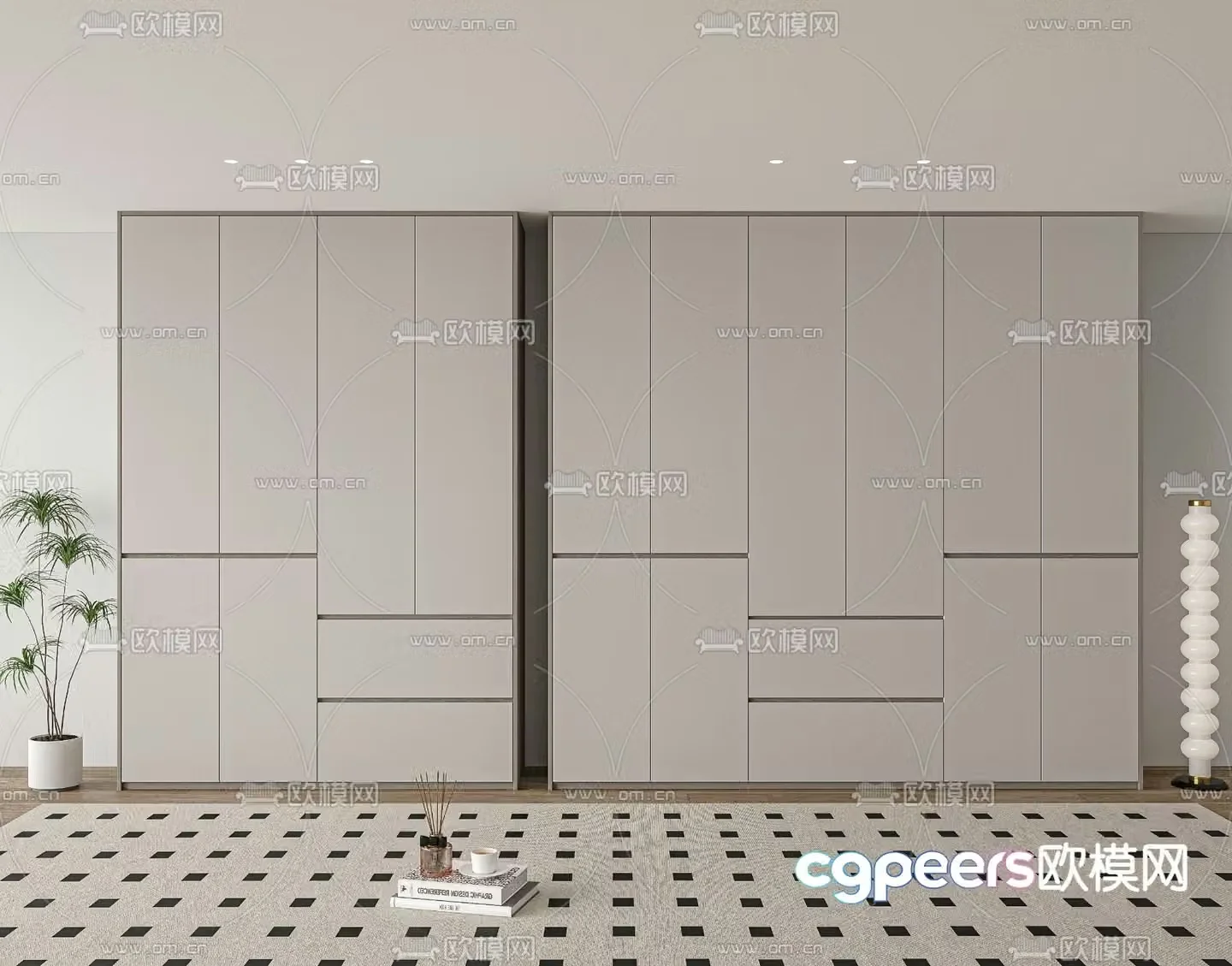 Modern wardrobe 3d model