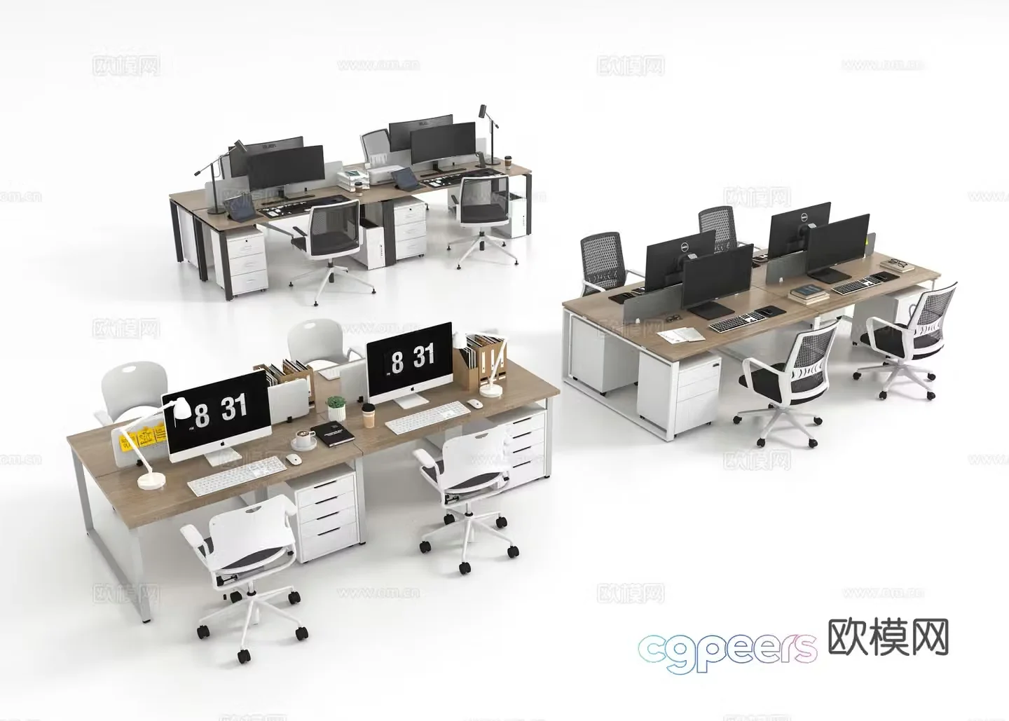Modern office desk chair 3d model