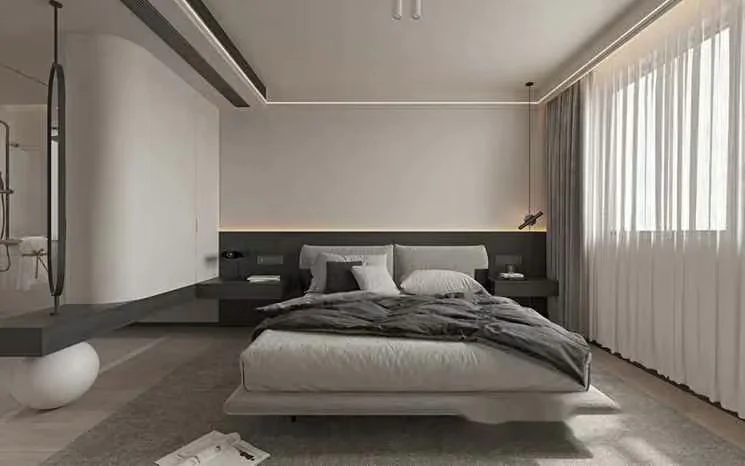 Modern Minimalist Bedroom 3D Model – 23035 – CORONA Render