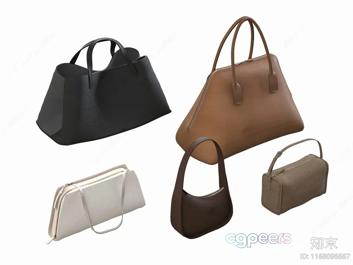A Collection Of Purses 3D Model – 16533 – VRAY Render