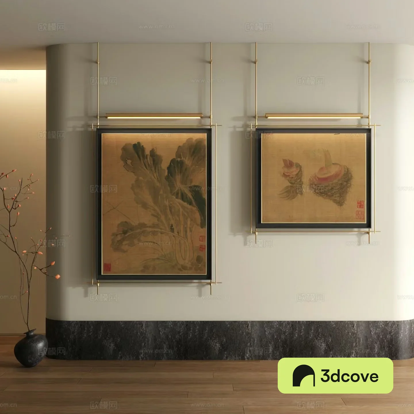 Song style decorative painting New Chinese style landscape painting