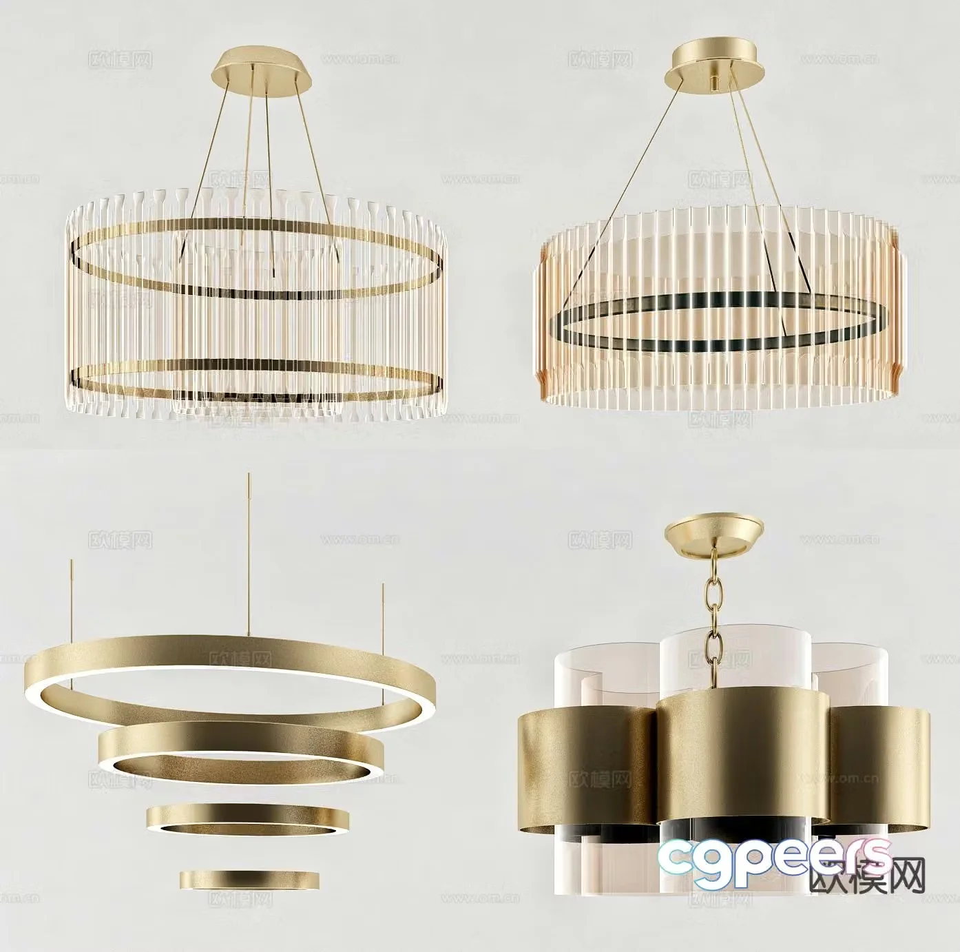 Modern chandelier 3d model