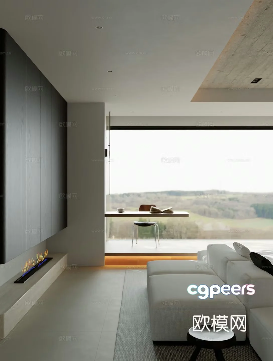 Modern living room 3d model