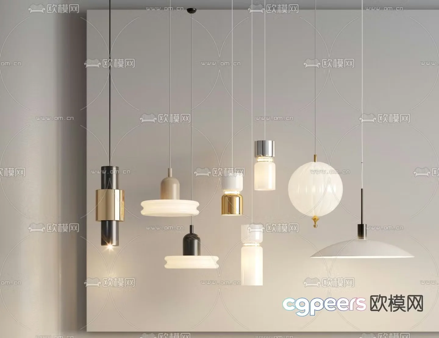 Bedside chandelier creative chandelier 3d model