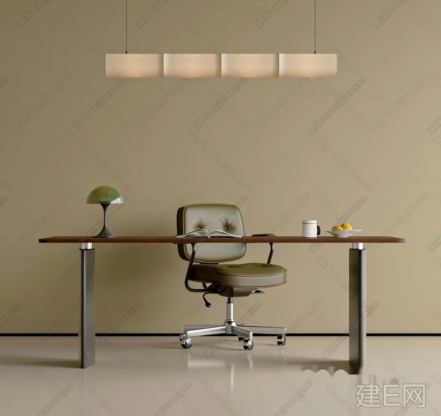 Modern Office Space 3D Model – 7064 – VRAY Render