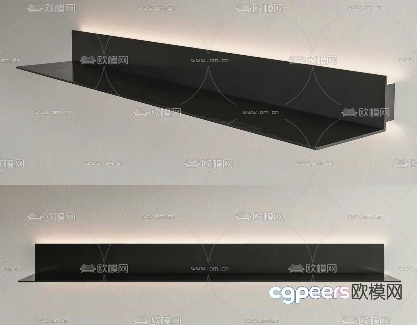 Modern laminate wall light 3d model