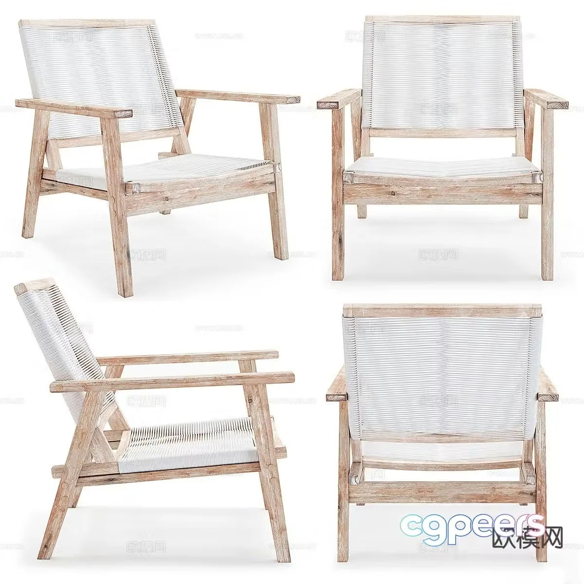 Wabi-sabi chair dining chair 3d model