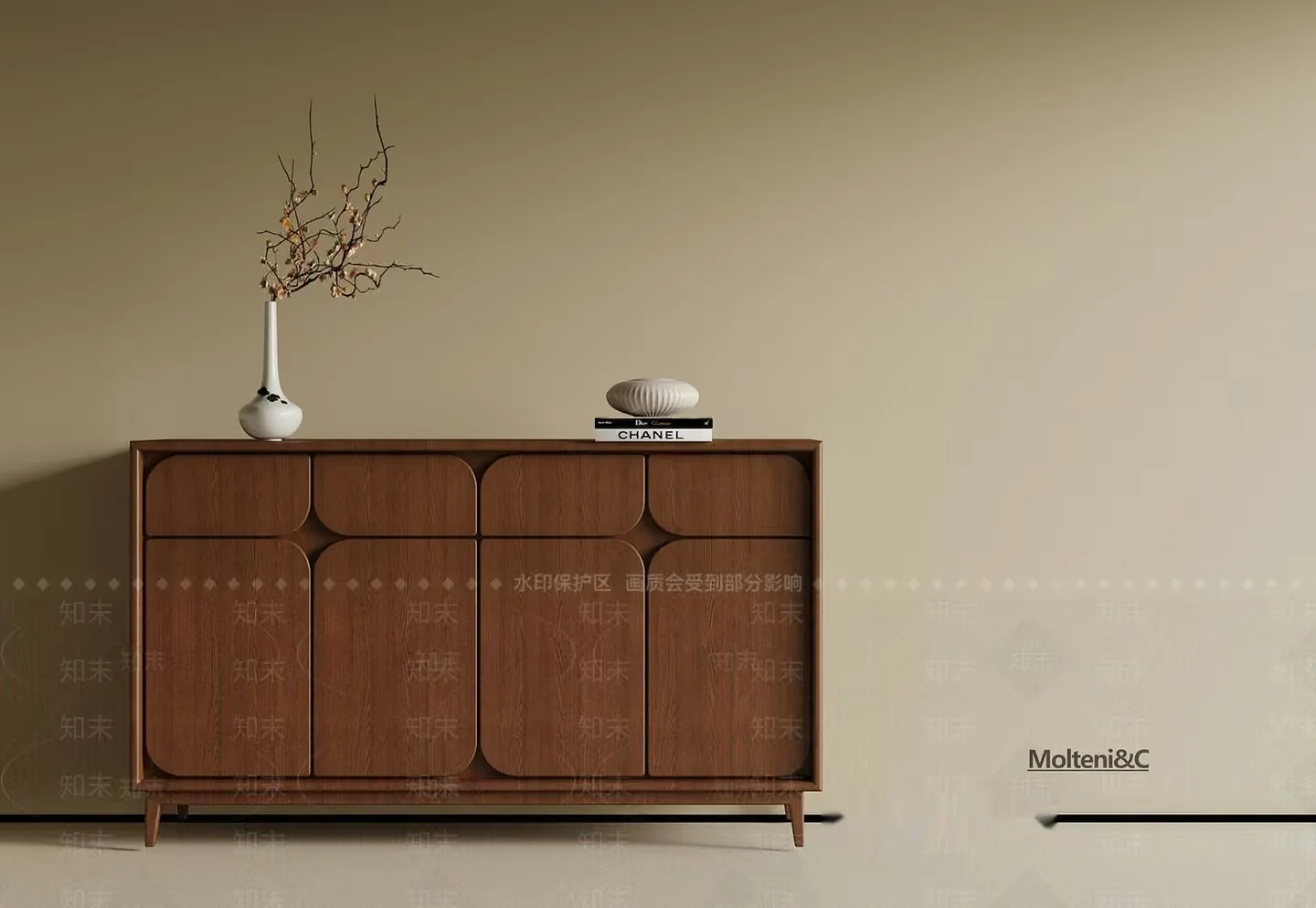 Mid-Century Sideboard 3D Model – 20126 – VRAY Render