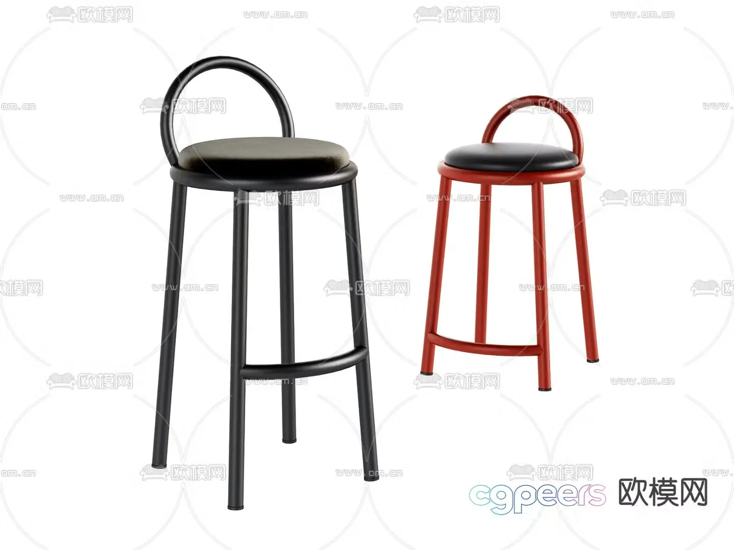bar stool bar stool high stool 3d model